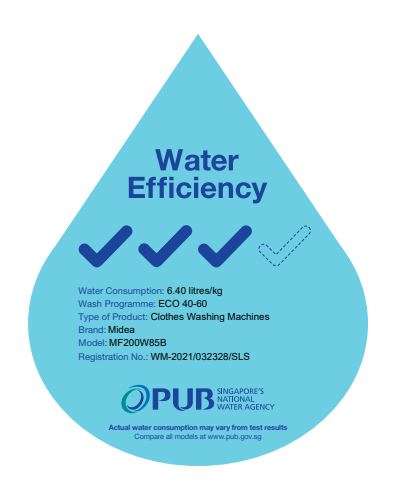 Midea 8.5kg Front Load Washing Machine MF200W85B