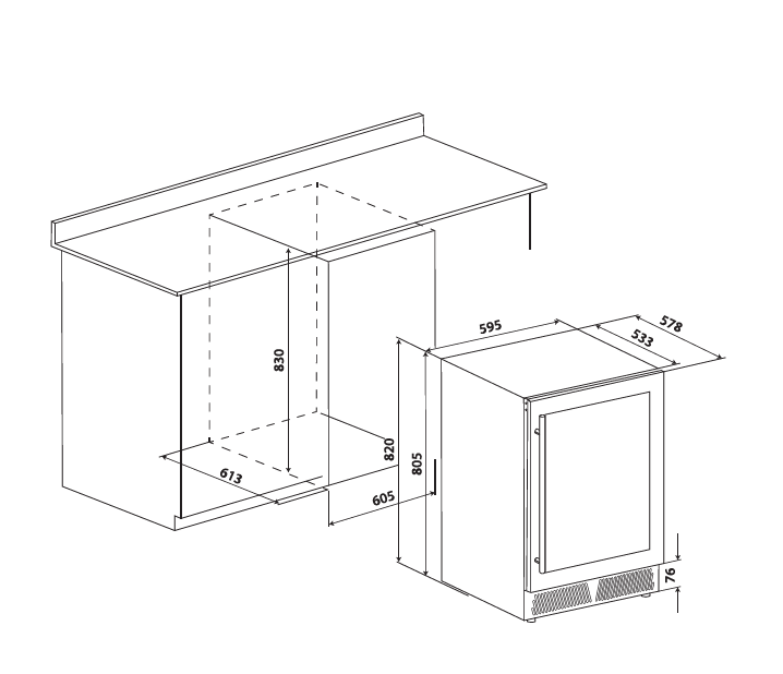 Mayer 46 bottles Dual Temperature Wine Chiller MMWC46GM