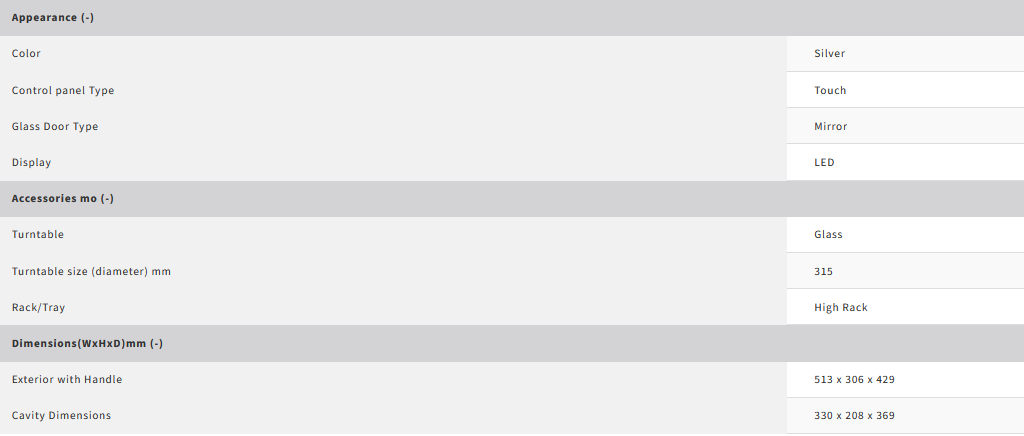 Sharp 25L Microwave Oven with Grill R-72A1(SM)V