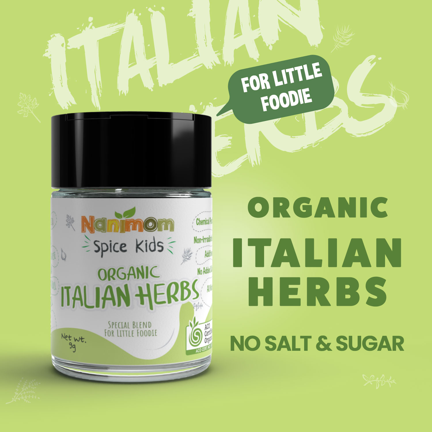 Nanimom Spice Kids Organic Italian Herbs 12g
