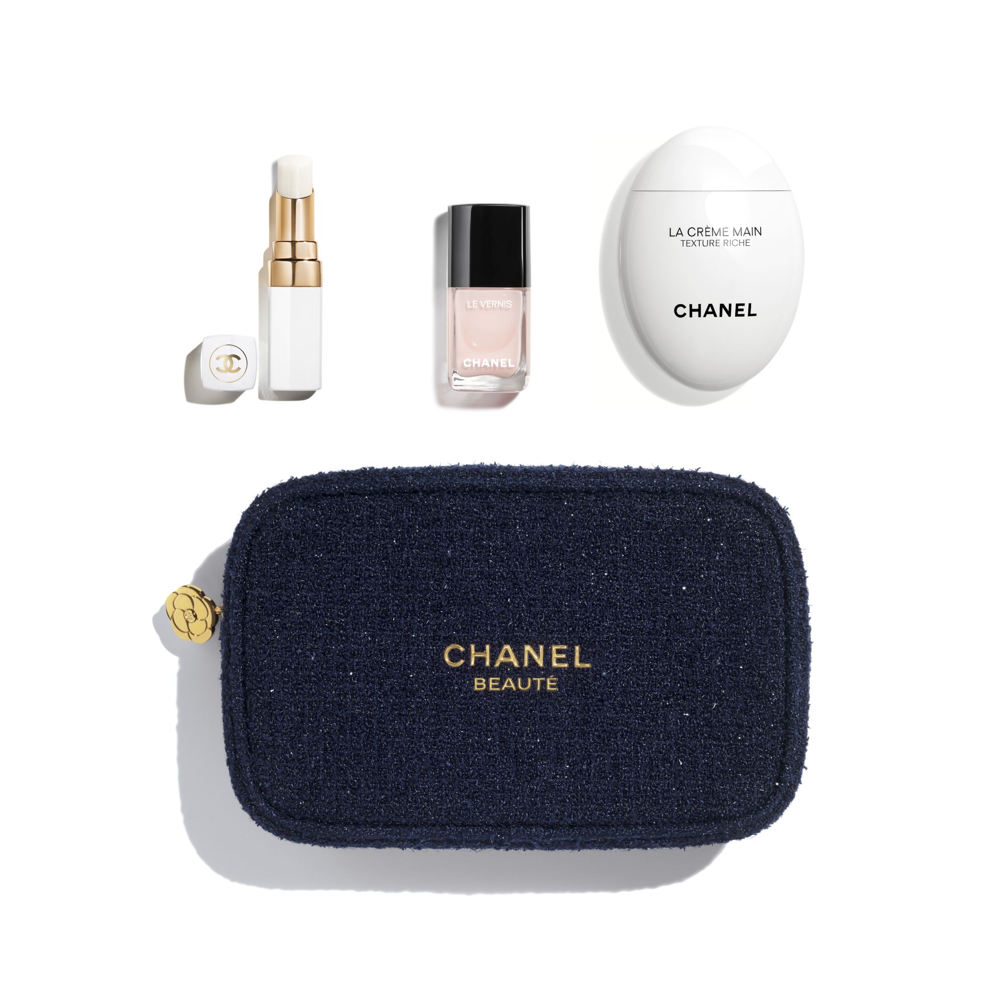 SET HADIAH – ROUGE COCO BAUME 912 DREAMY WHITE, LE VERNIS 111 BALLERINA, DAN LA CRÈME MAIN TEXTURE RICHE