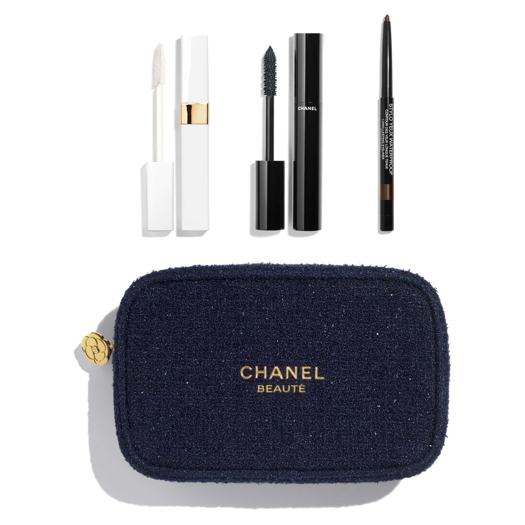 SET HADIAH – STYLO YEUX WATERPROOF 20 ESPRESSO, LA BASE MASCARA, DAN LE VOLUME DE CHANEL 10 NOIR 
