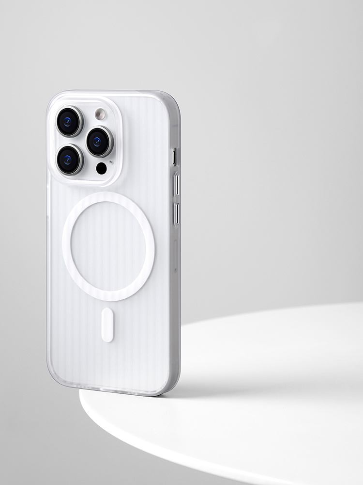 波ストライプ柄 マグセーフ対応iPhoneケース【マット】