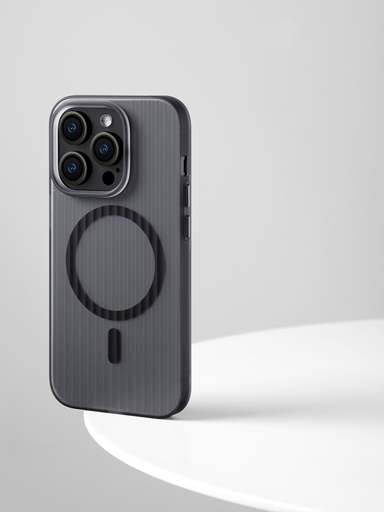 波ストライプ柄 マグセーフ対応iPhoneケース【マット】