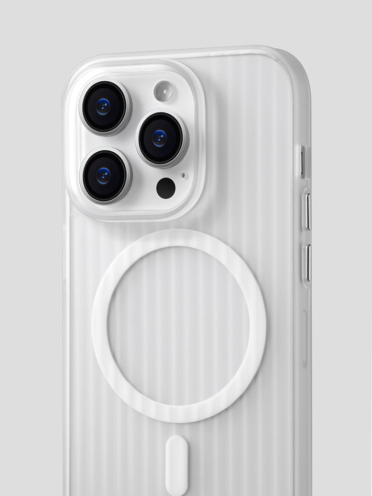 波ストライプ柄 マグセーフ対応iPhoneケース【マット】