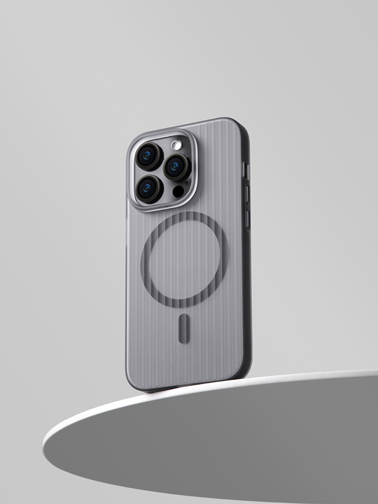 波ストライプ柄 マグセーフ対応iPhoneケース【マット】