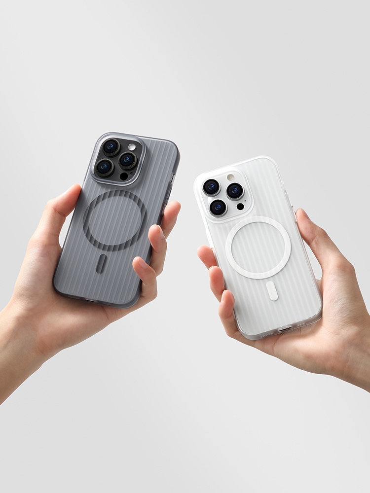 波ストライプ柄 マグセーフ対応iPhoneケース【マット】