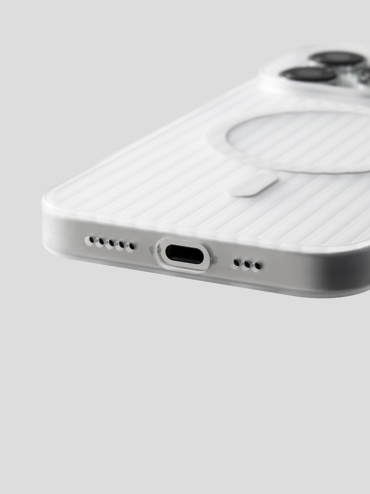 波ストライプ柄 マグセーフ対応iPhoneケース【マット】