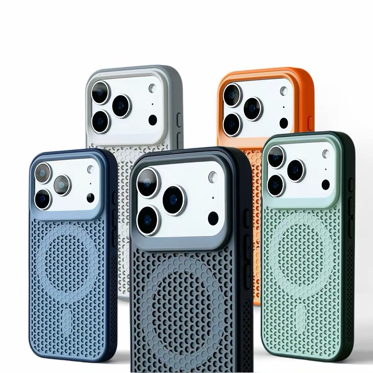 通気性ハニカム構造メッシュ iPhoneケース