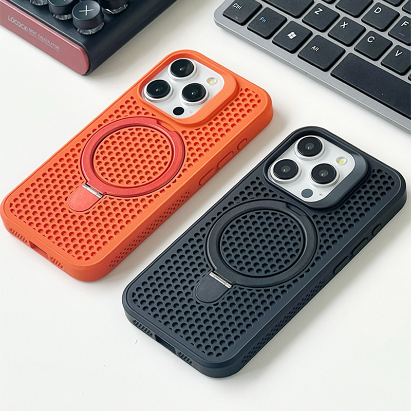 新・通気性メッシュ＋Magsafe対応＋多機能スタンドiPhoneケース
