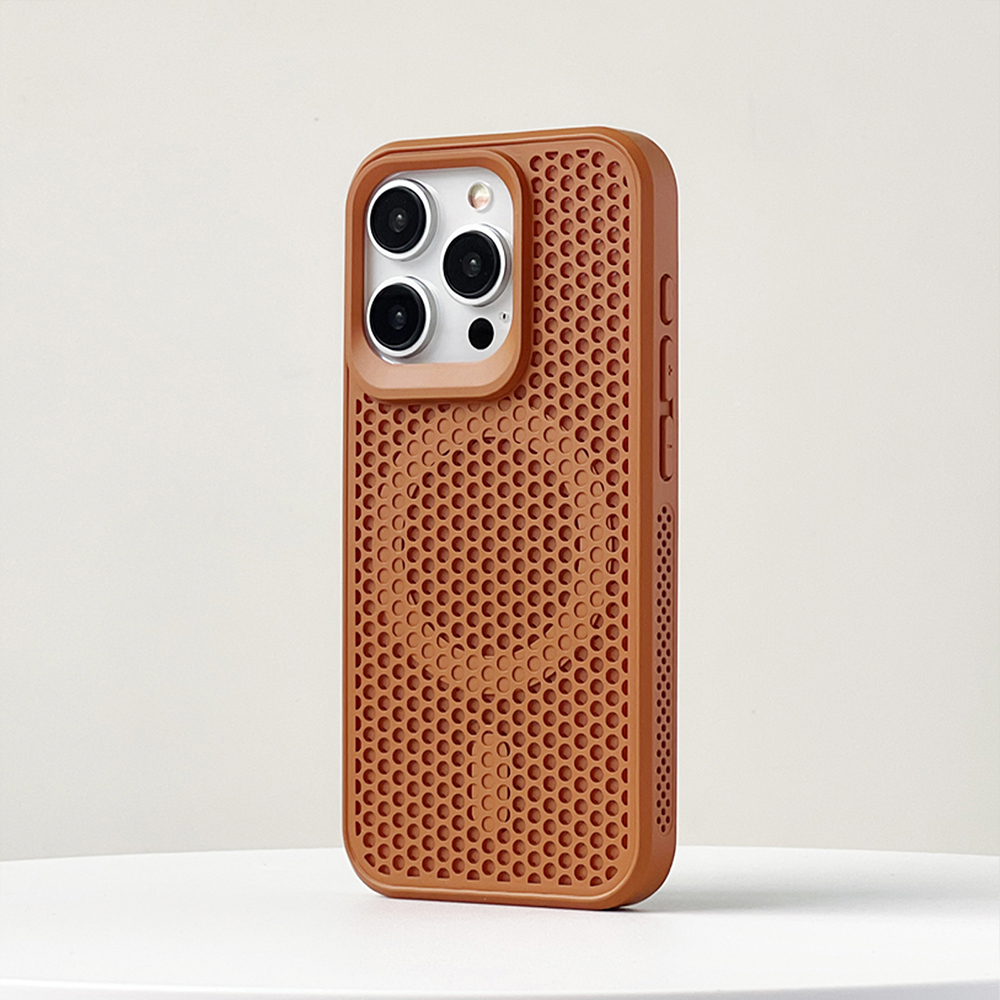 通気性ハニカム構造メッシュ iPhoneケース