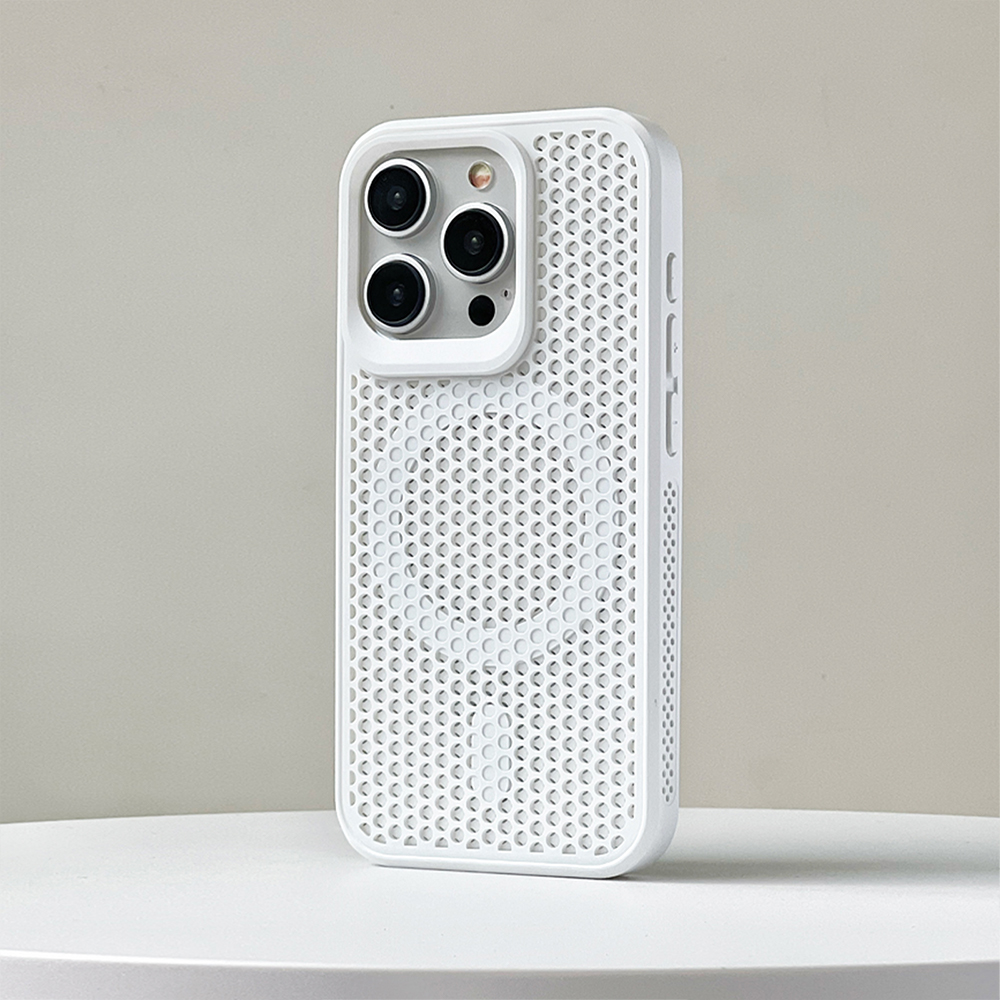 通気性ハニカム構造メッシュ iPhoneケース