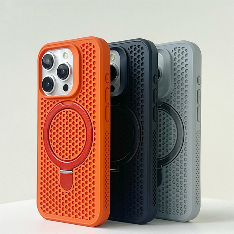 新・通気性メッシュ＋Magsafe対応＋多機能スタンドiPhoneケース