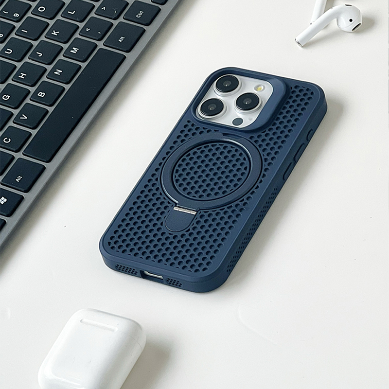 新・通気性メッシュ＋Magsafe対応＋多機能スタンドiPhoneケース