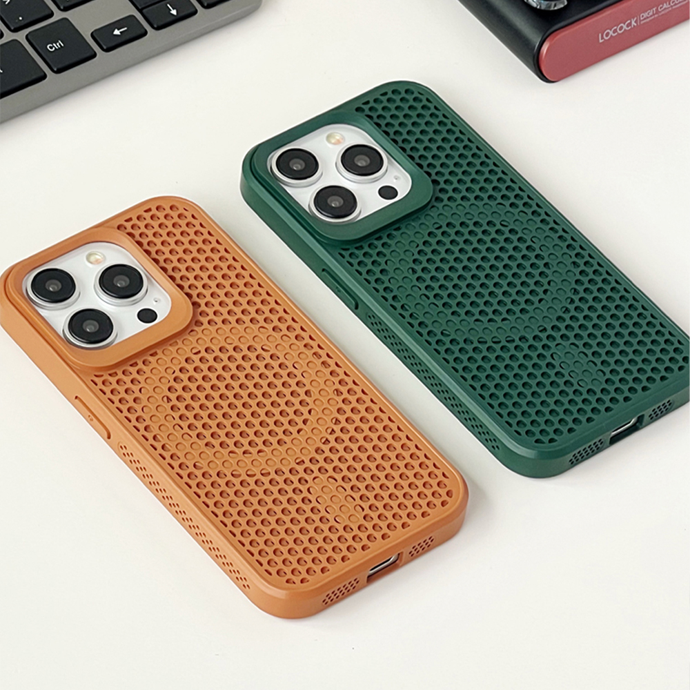 通気性ハニカム構造メッシュ iPhoneケース