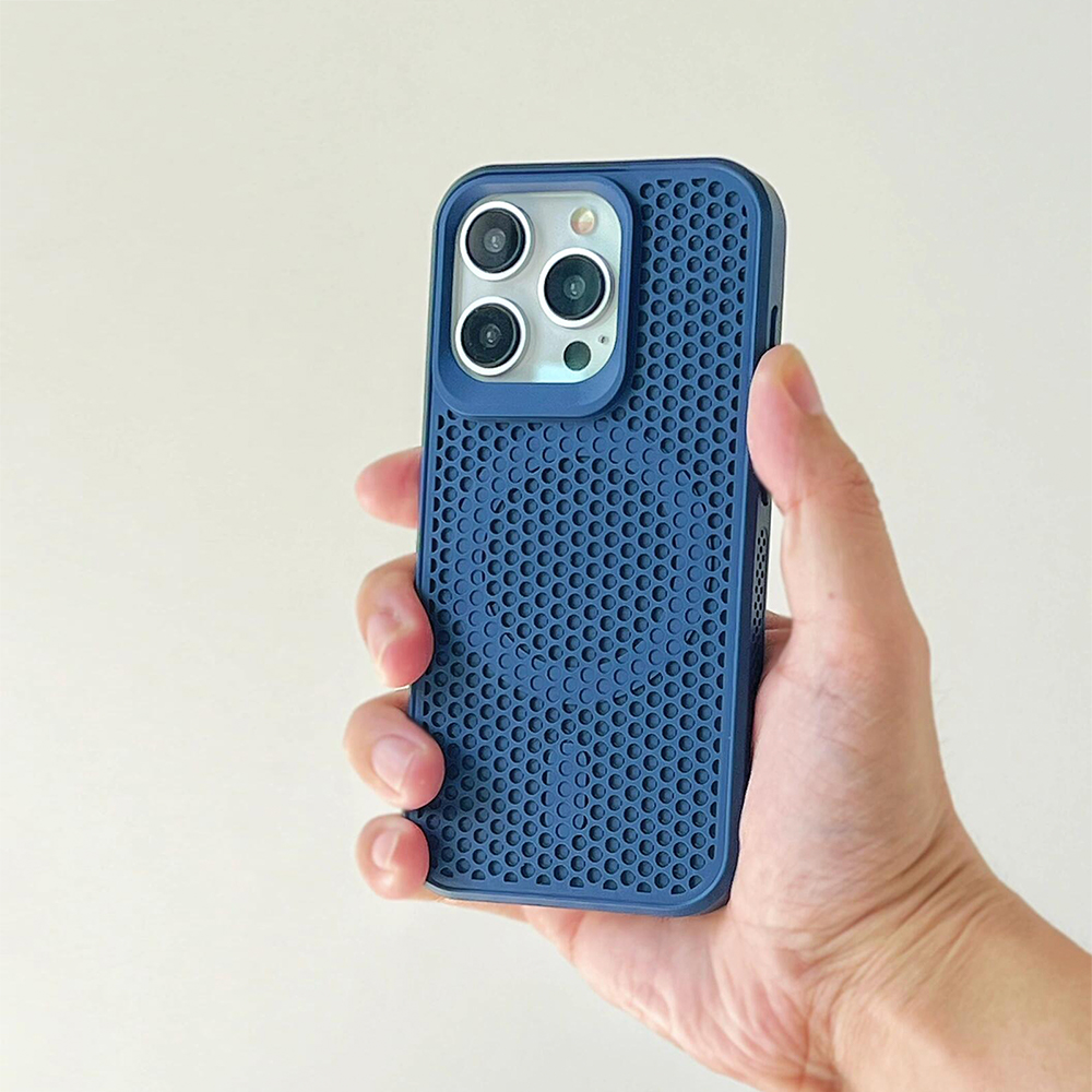 通気性ハニカム構造メッシュ iPhoneケース