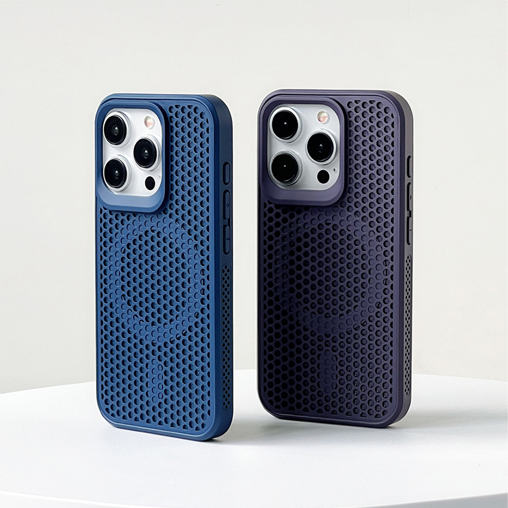 通気性ハニカム構造メッシュ iPhoneケース
