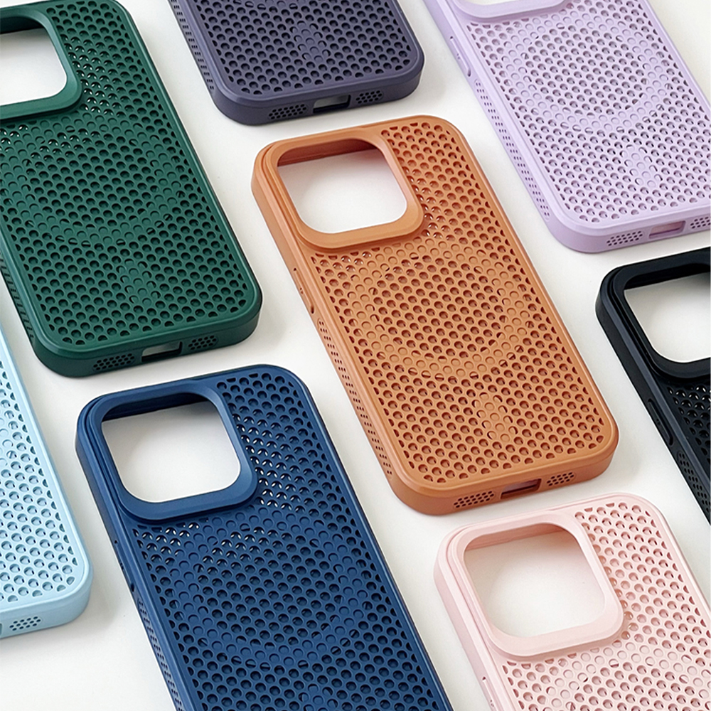 通気性ハニカム構造メッシュ iPhoneケース