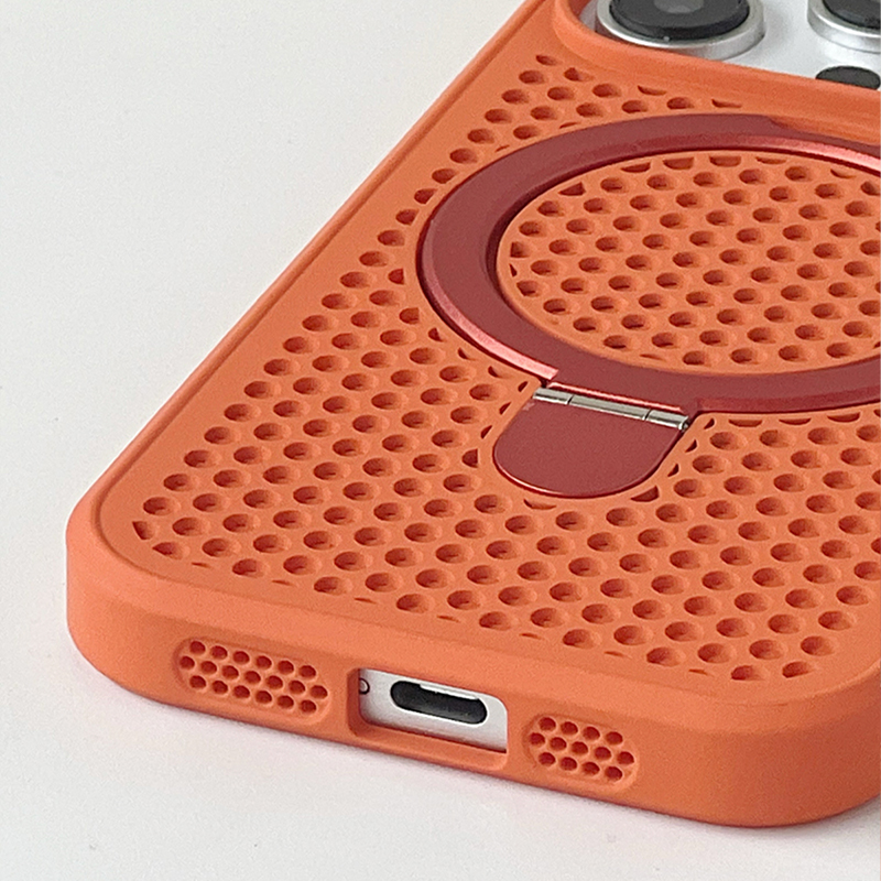 新・通気性メッシュ＋Magsafe対応＋多機能スタンドiPhoneケース