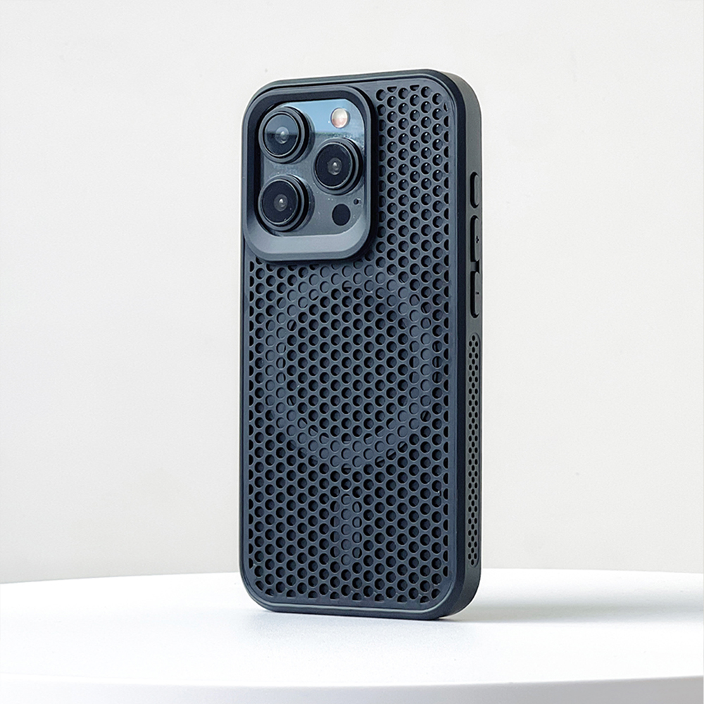 通気性ハニカム構造メッシュ iPhoneケース