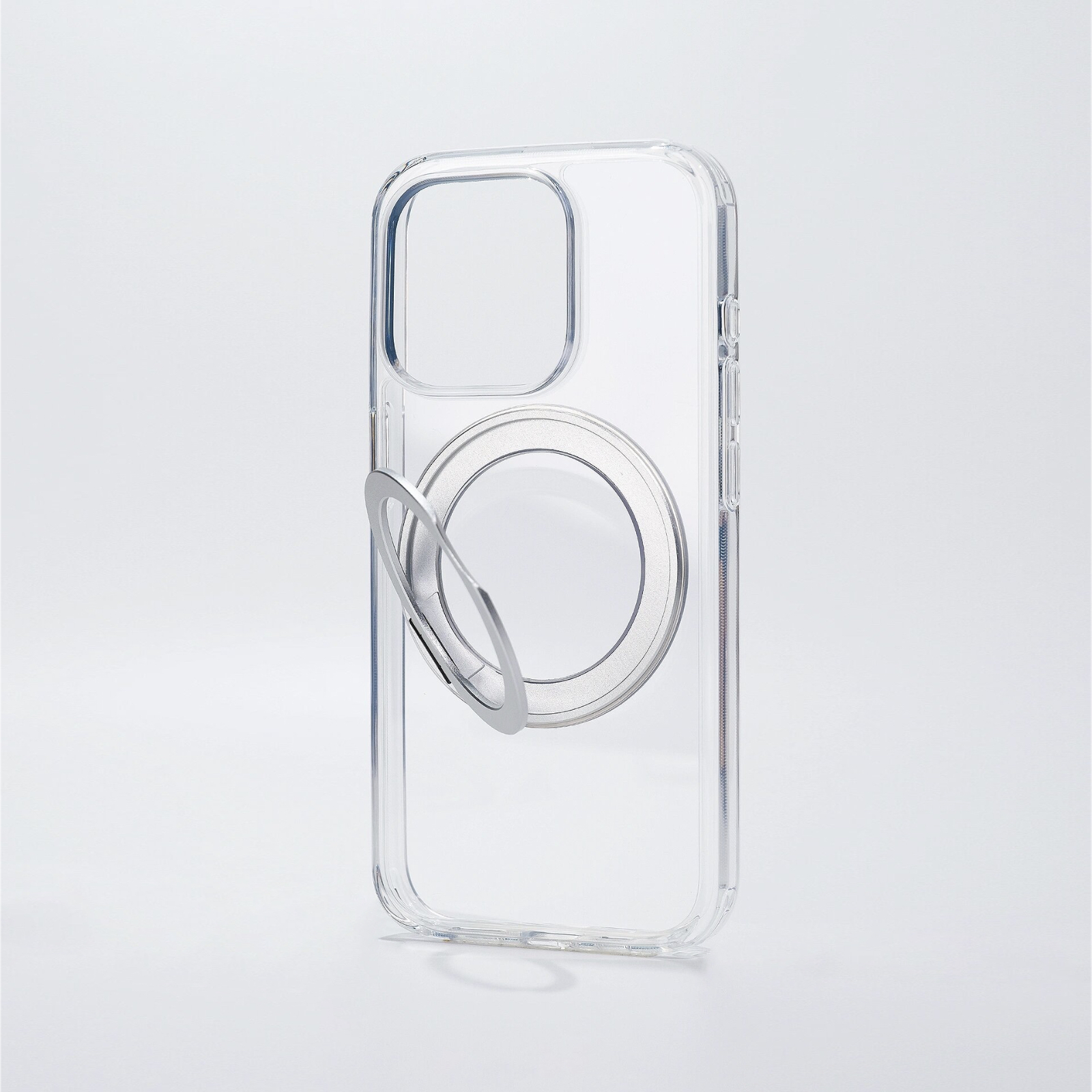 多機能360度回転スタンド Magsafe対応 超透明iPhoneケース