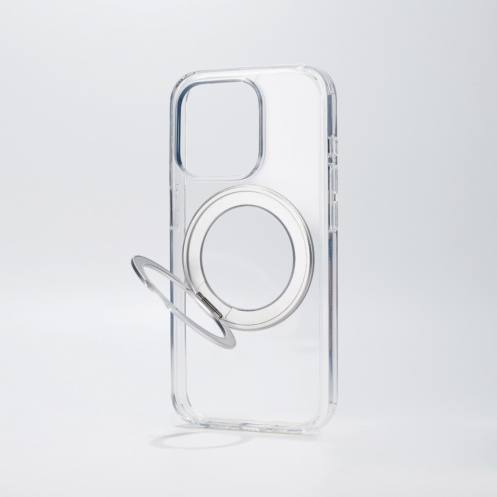 多機能360度回転スタンド Magsafe対応 超透明iPhoneケース