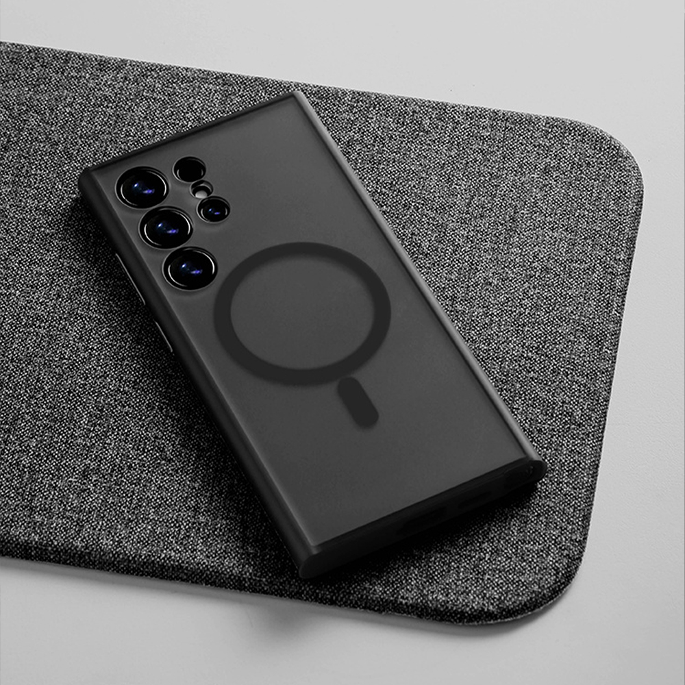 Samsung 磁気ミニマリストフロストスマホケースS24