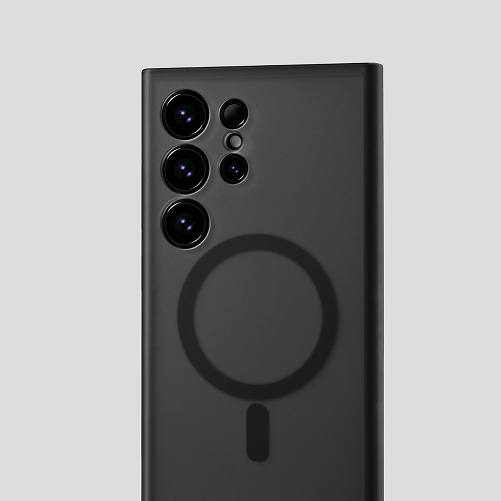 Samsung 磁気ミニマリストフロストスマホケースS24