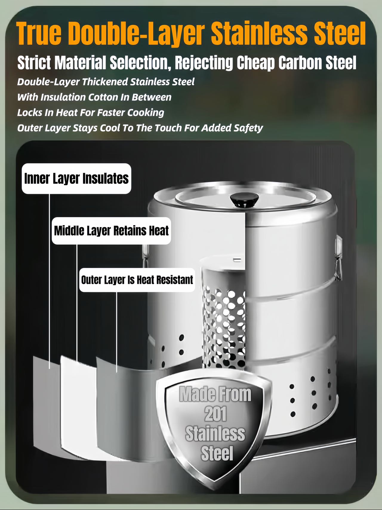 WillBBQ New Generation Smokeless Hanging BBQ Grill