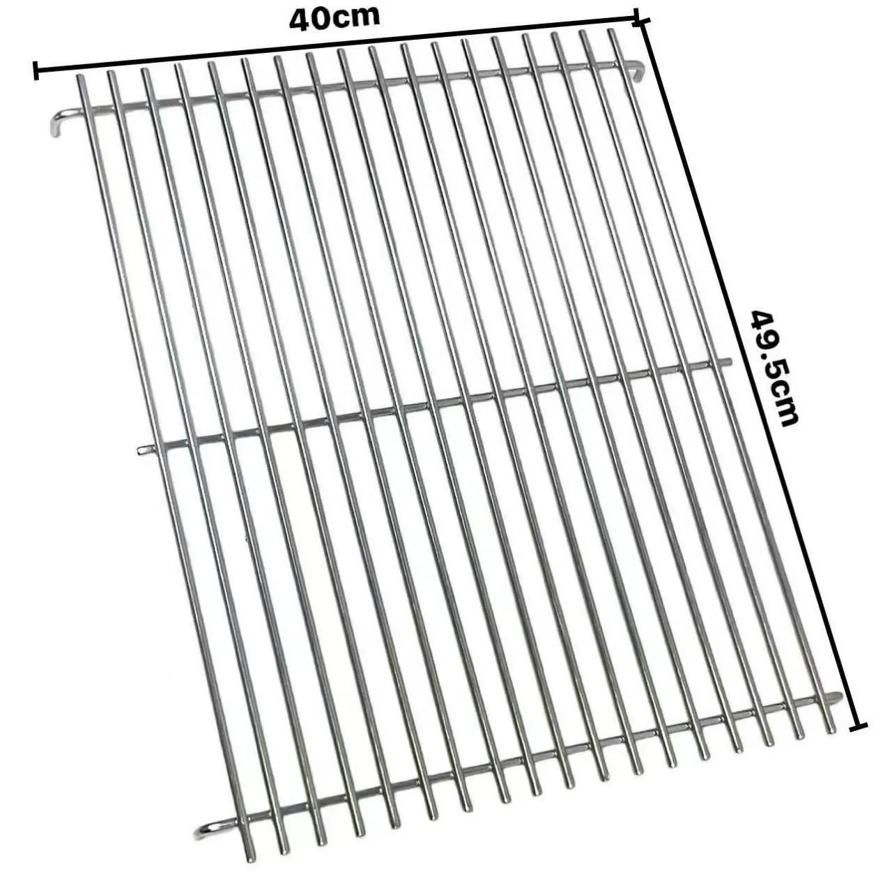 WillBBQ 49.5cm x 40cm 6mm Stainless Steel Heavy Duty Thick Bars Grate