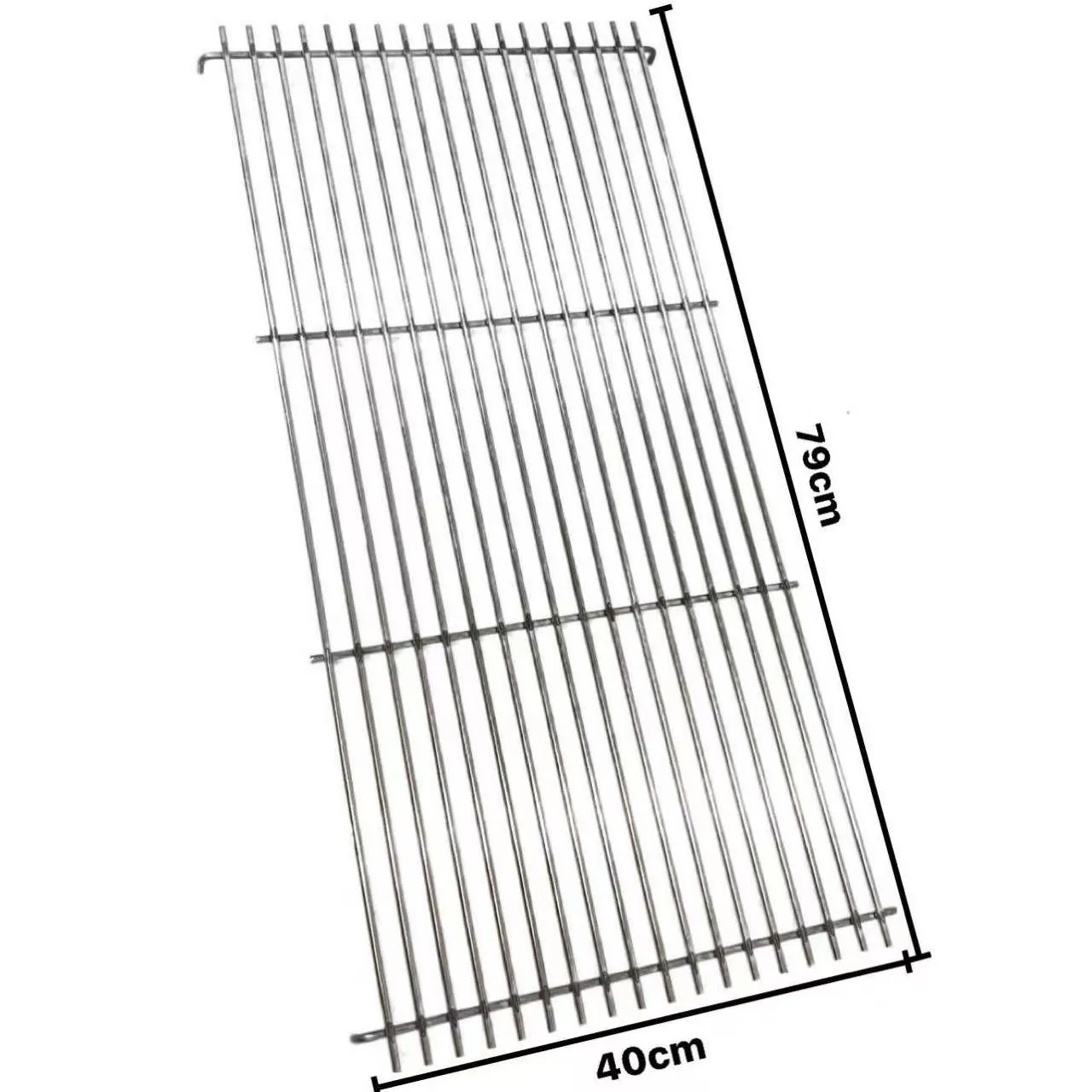 WillBBQ 79cm x 40cm 6mm Stainless Steel Heavy Duty Thick Bars Grate