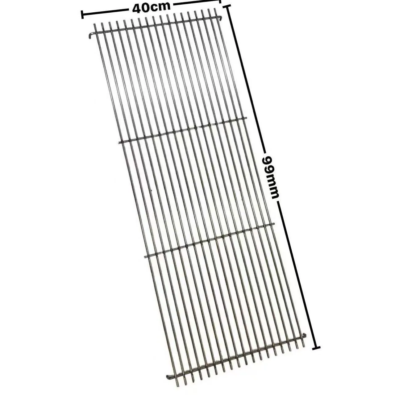 WillBBQ 99cm x 40cm 6mm Stainless Steel Heavy Duty Thick Bars Grate