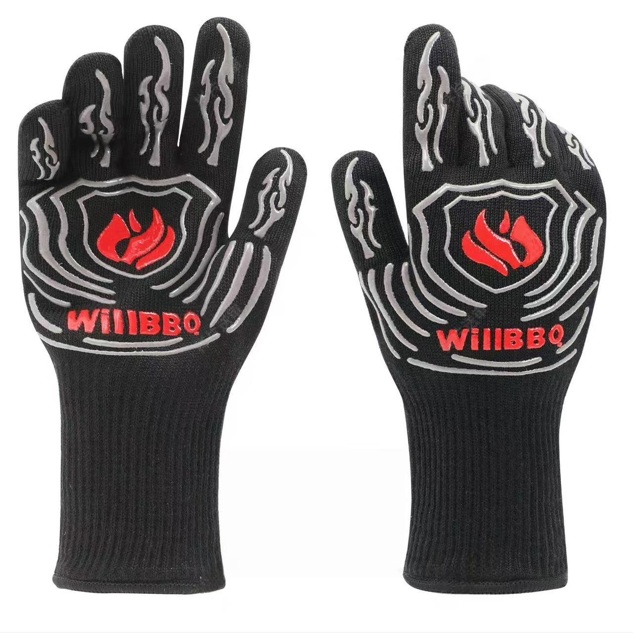 WillBBQ Heat Resistant BBQ Gloves