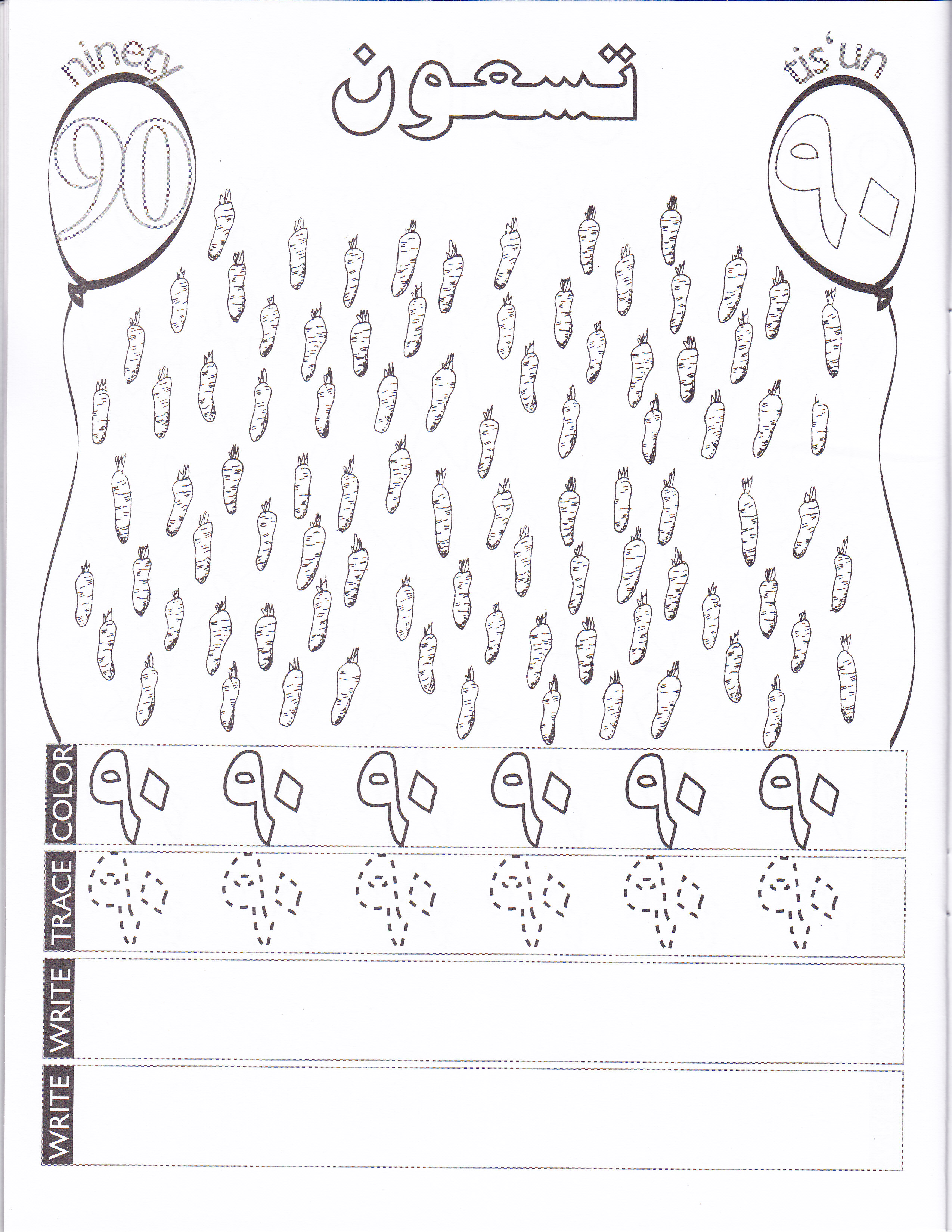 Up and Away With Arabic Numbers
