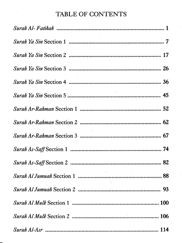 Seven Surah Workbook