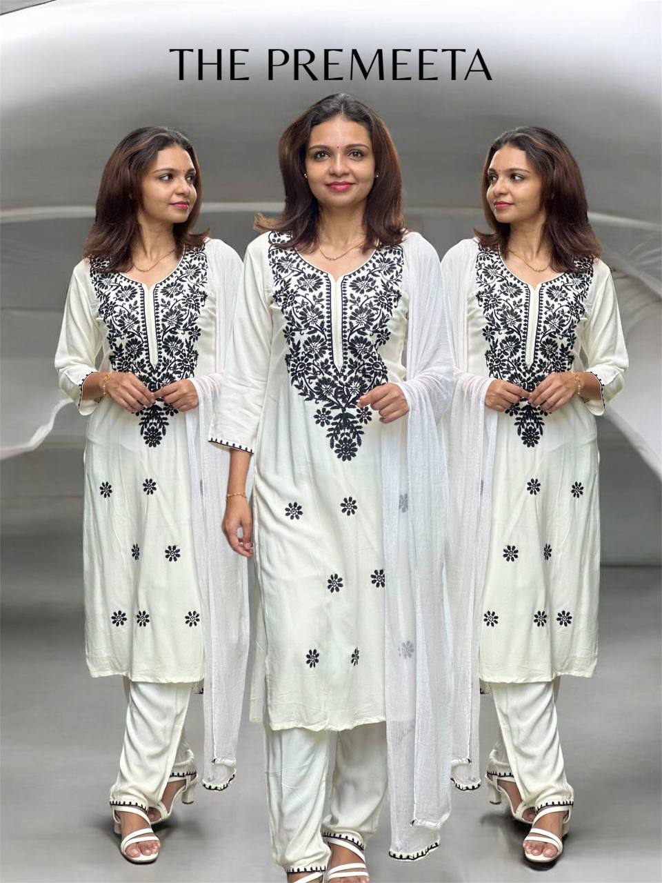 Classic Contrast Cotton Suit
