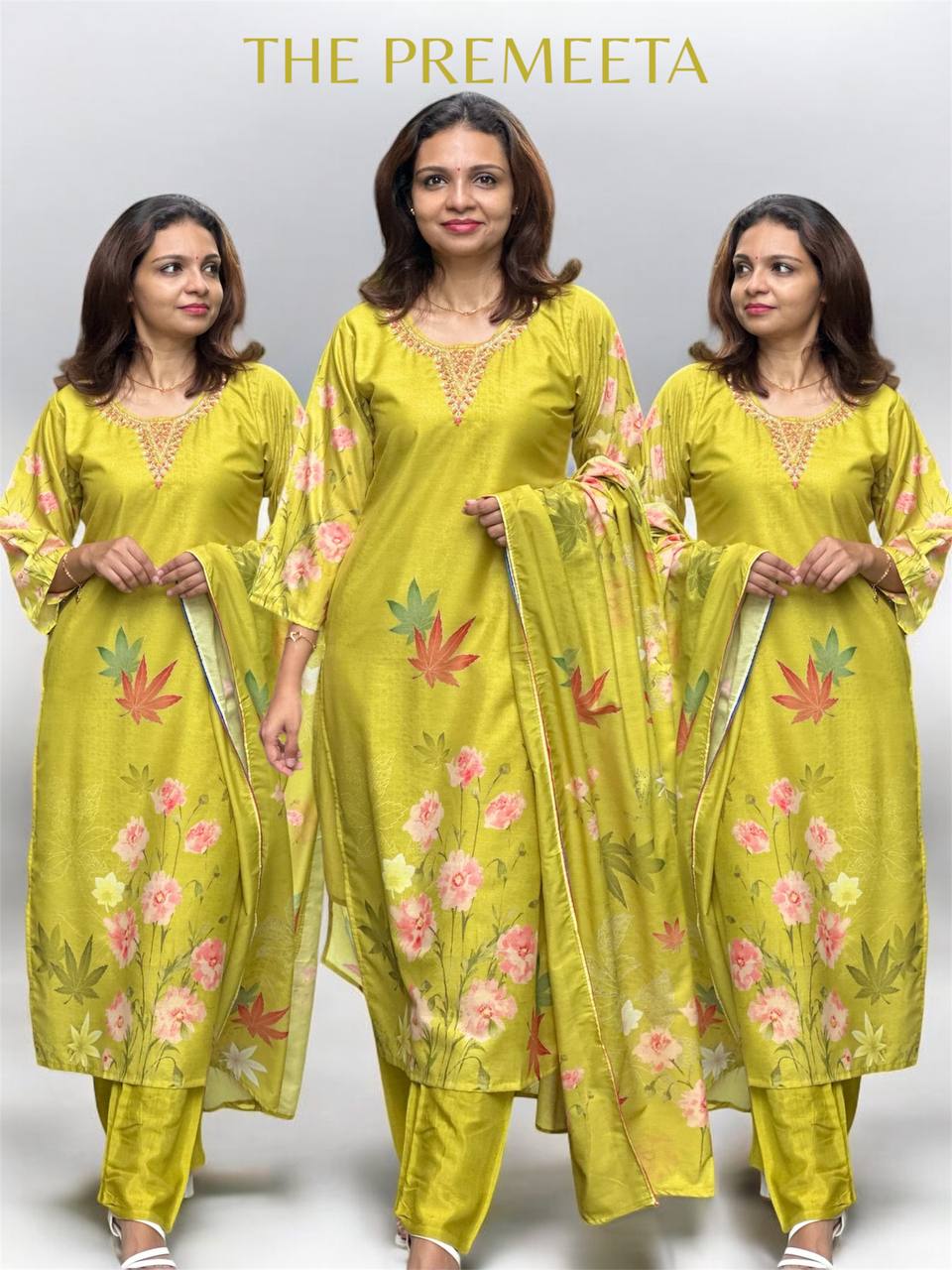 Golden Yellow Shimmer Designer Suit