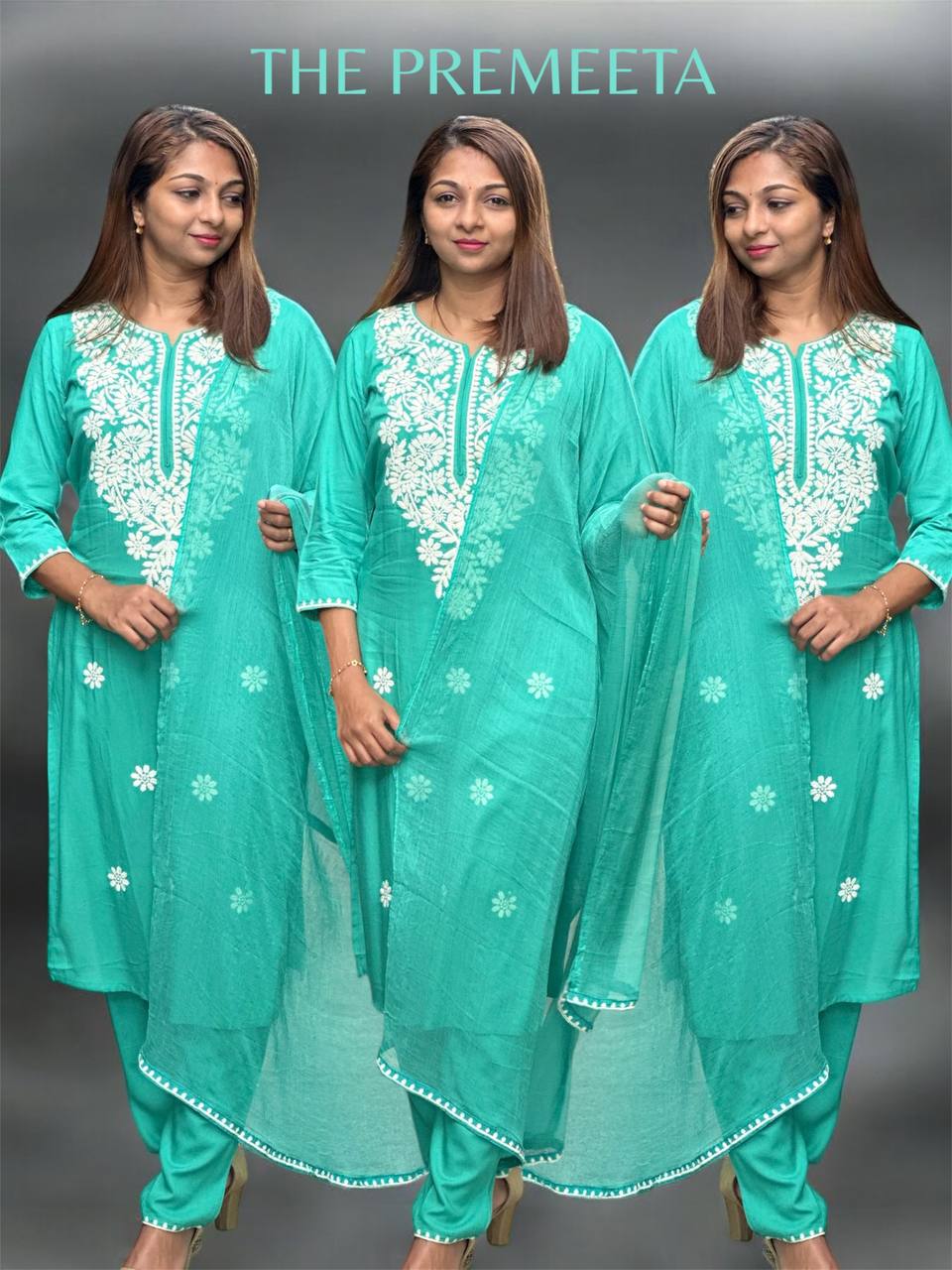 Mint Green Cotton Suit