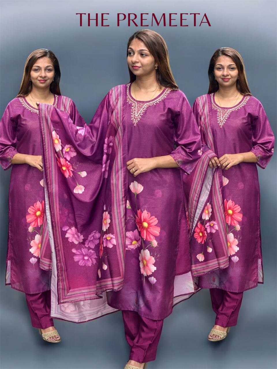 Royal Purple Shimmer Designer Suit