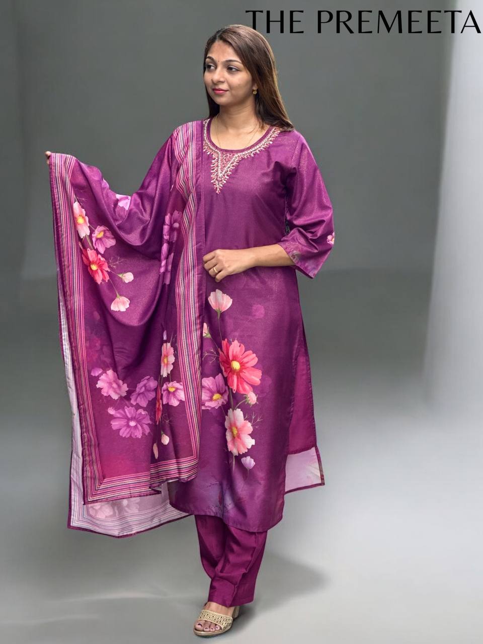 Royal Purple Shimmer Designer Suit