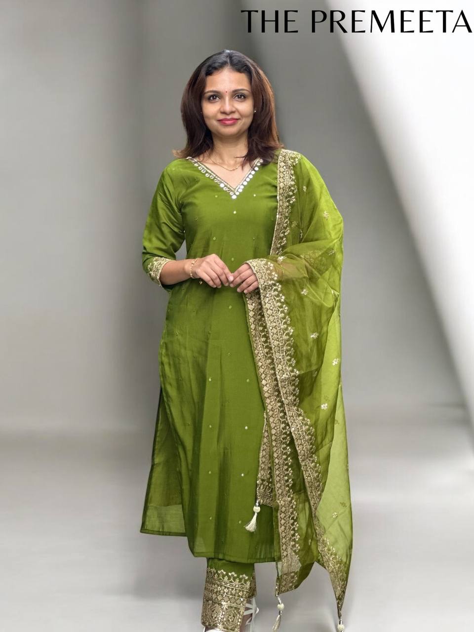 Olive Green Designer Grand Suit