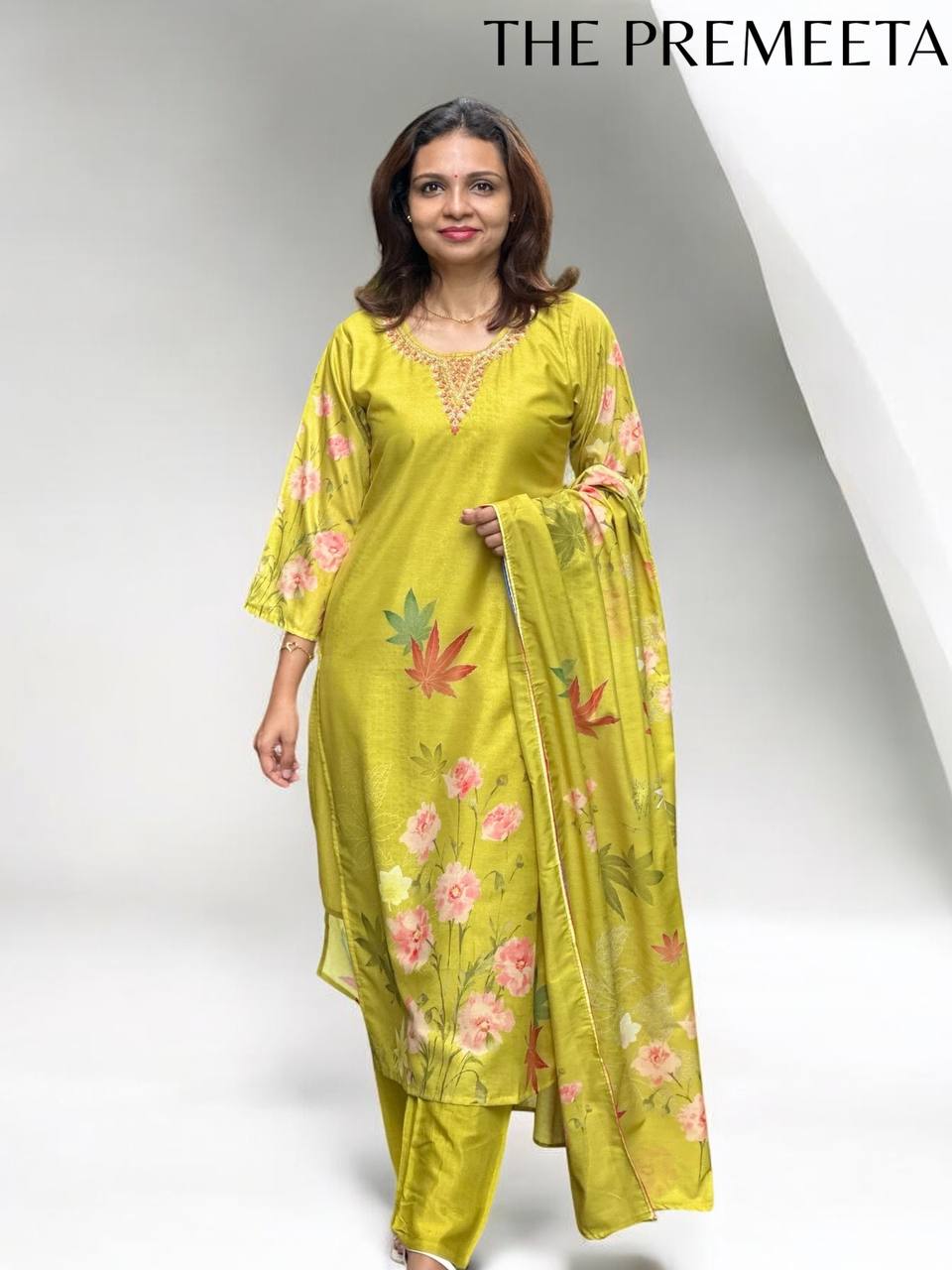 Golden Yellow Shimmer Designer Suit