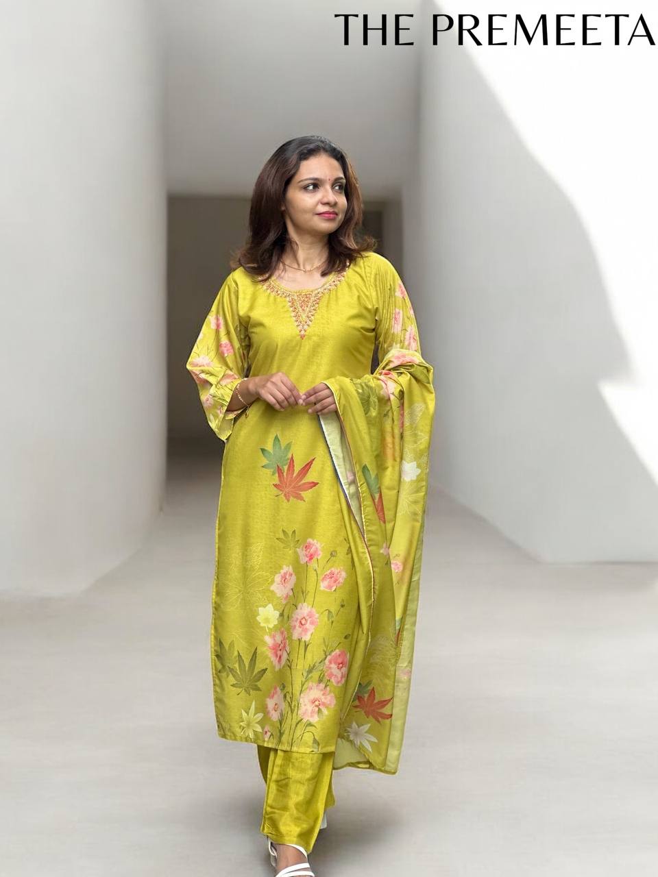 Golden Yellow Shimmer Designer Suit