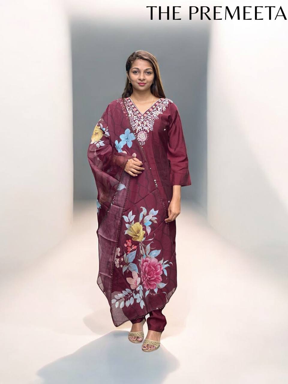 Maroon Designer Suit