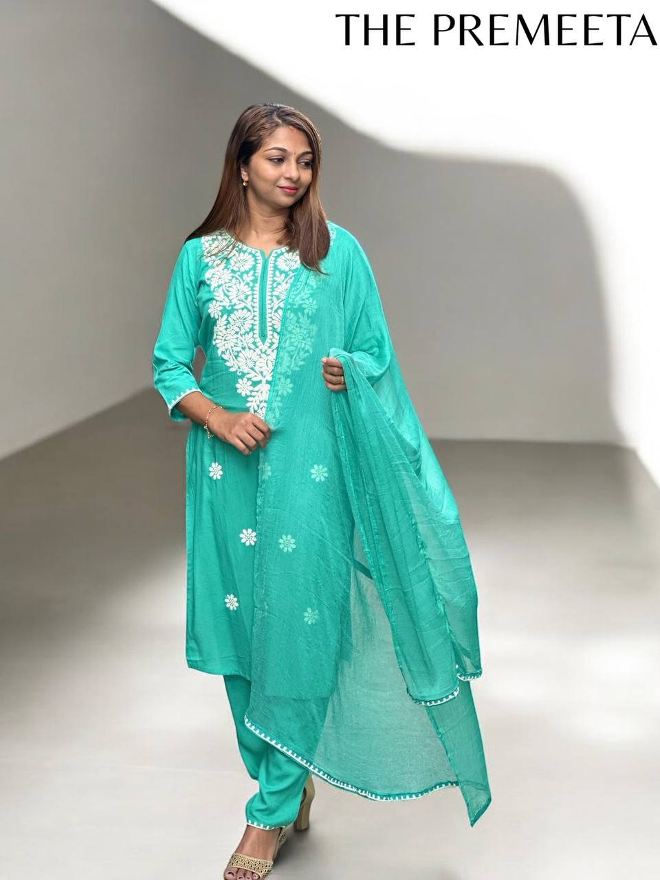 Mint Green Cotton Suit