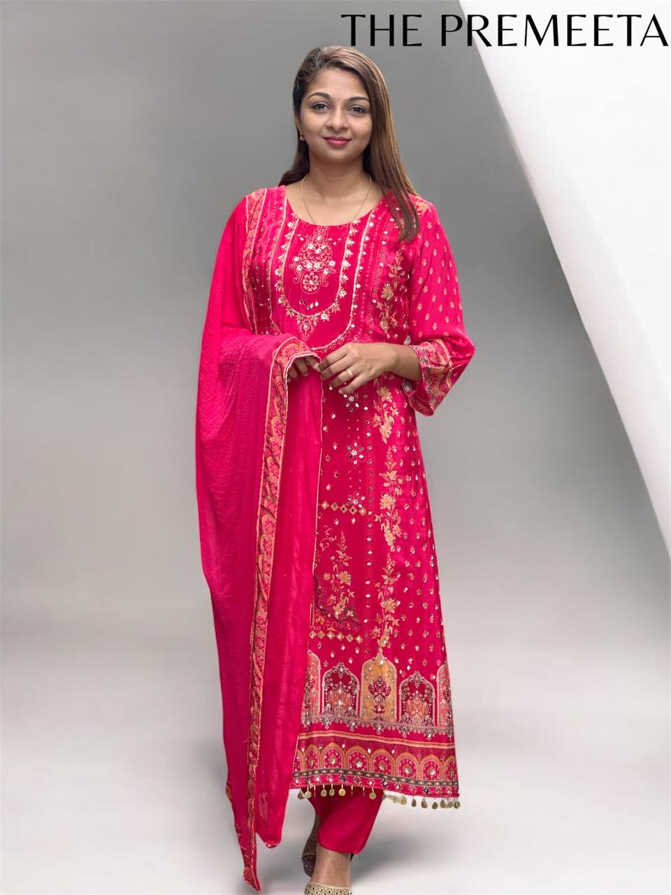 Magenta Rajasthani Suit