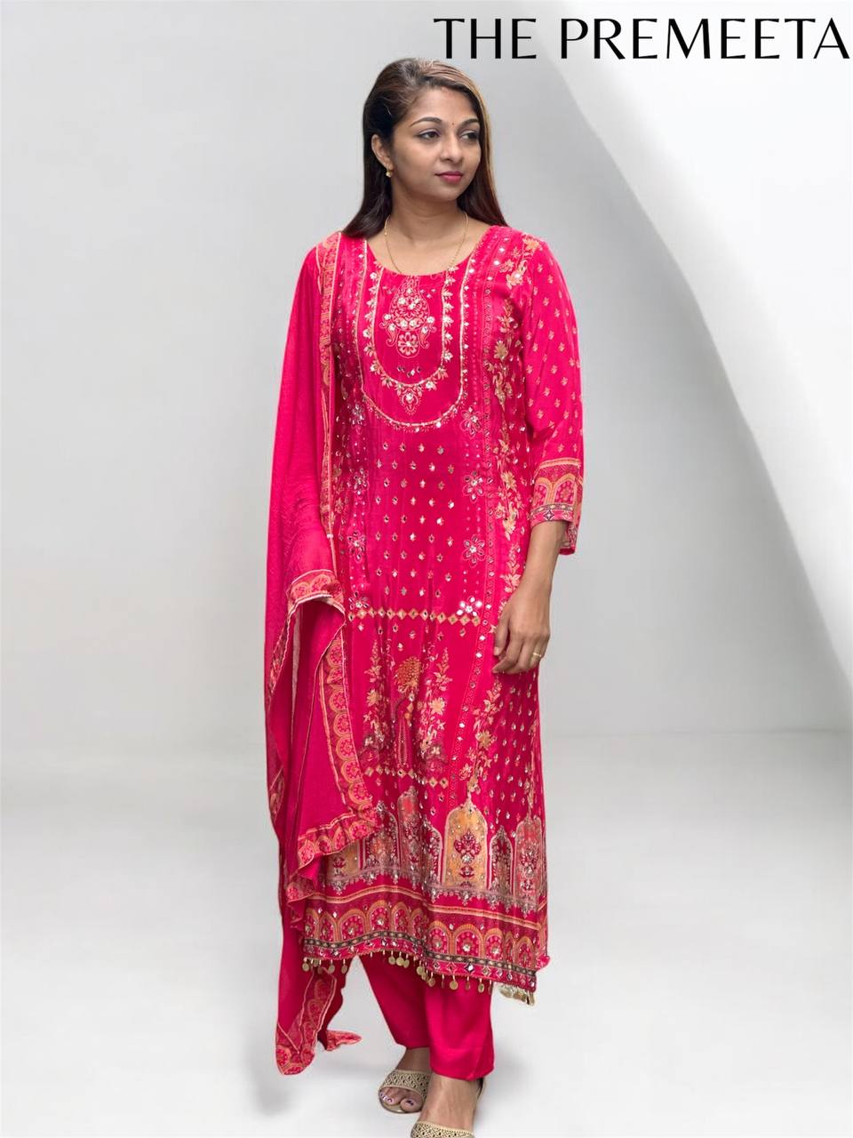 Magenta Rajasthani Suit