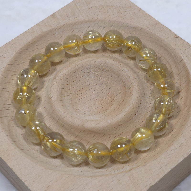 SG LOCAL - AURA HAVEN Natural Brazil Gold Titanium Rutilated Quartz Bracelet
