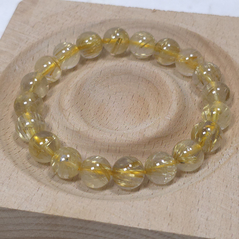 SG LOCAL - AURA HAVEN Natural Brazil Gold Titanium Rutilated Quartz Bracelet