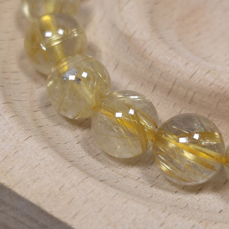 SG LOCAL - AURA HAVEN Natural Brazil Gold Titanium Rutilated Quartz Bracelet
